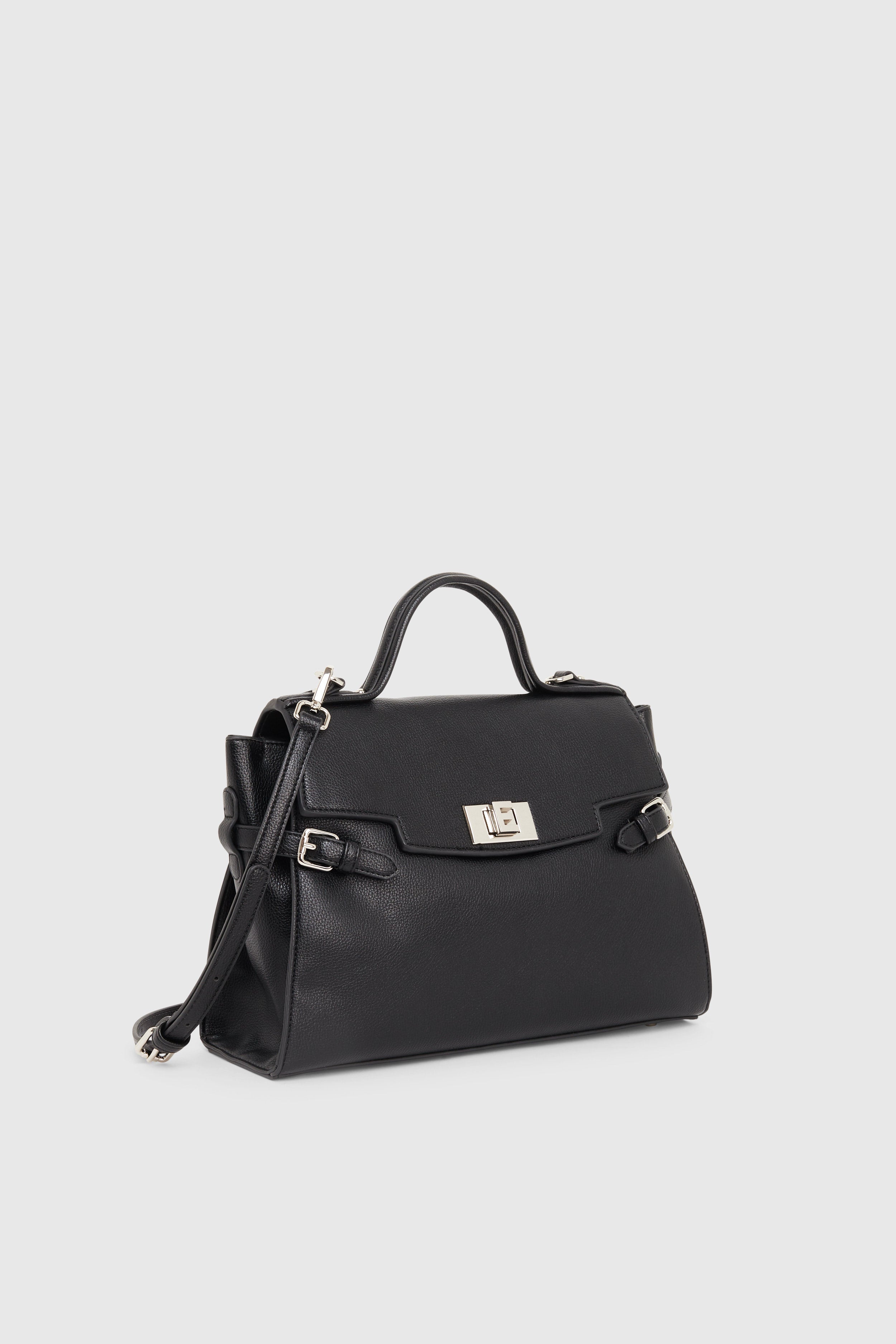 Image of SAC À MAIN AVEC FERMETURE LOGO ET BOUCLES