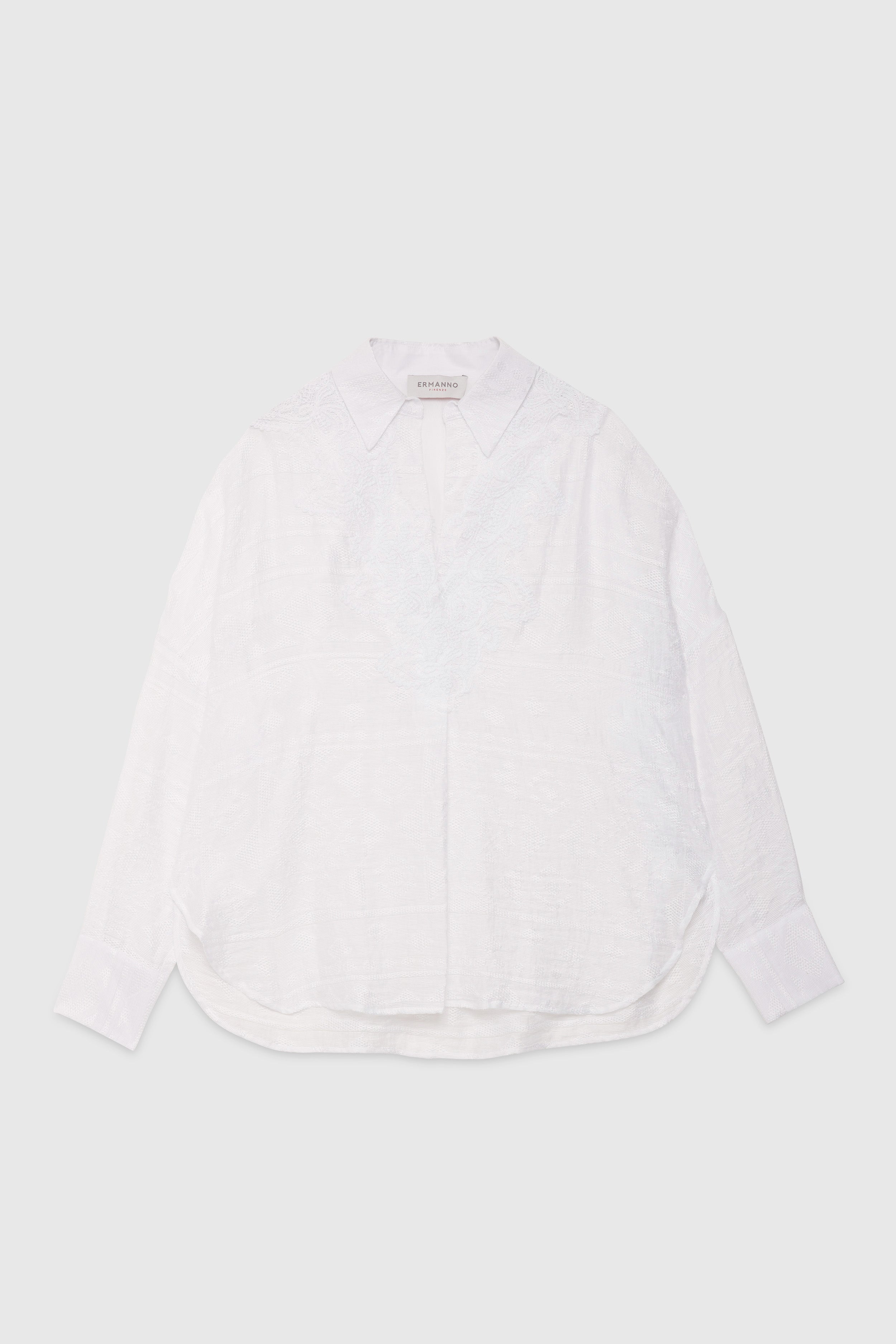 Image of JACQUARD SHIRT WITH EMBROIDERY