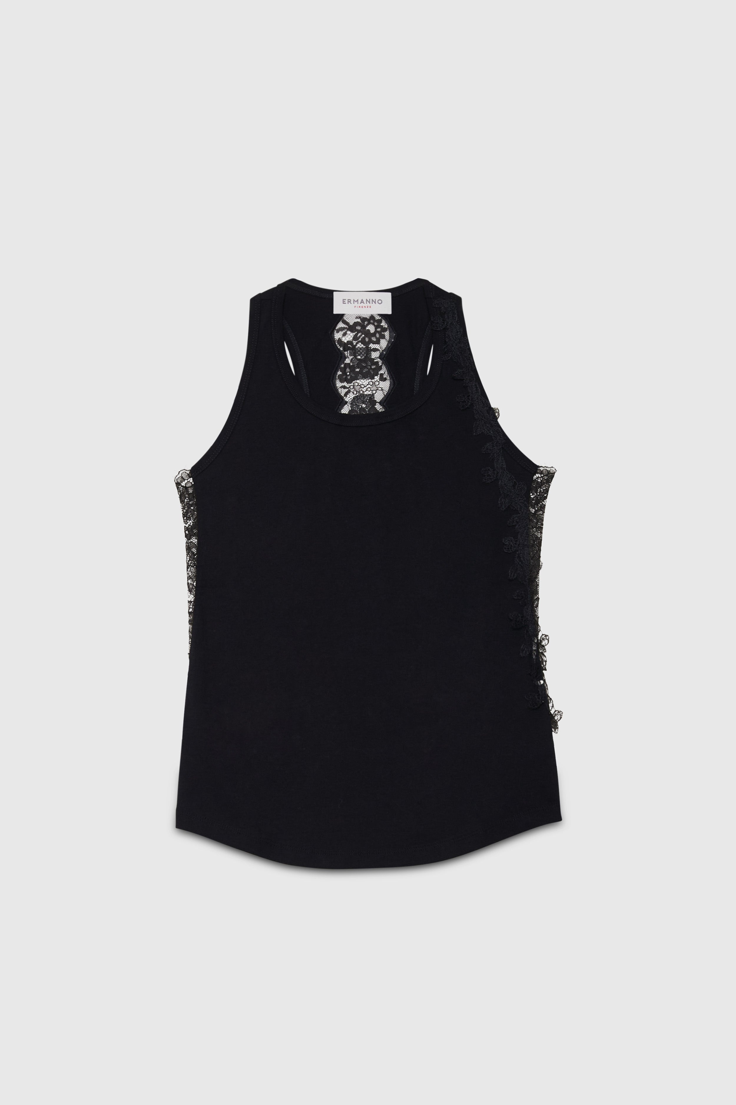 Image of ROWER VEST WITH RHINESTONES AND LACE
