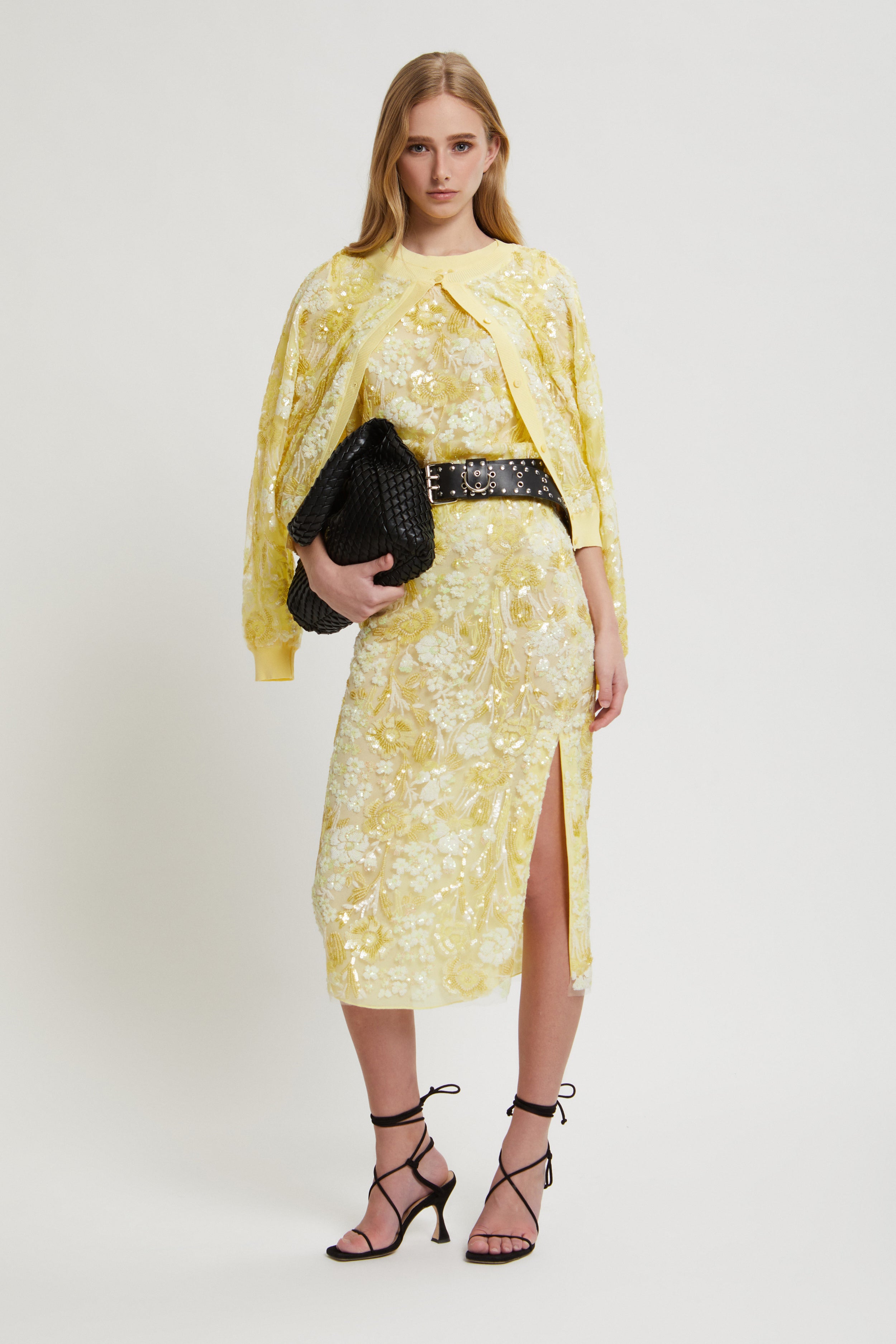 Image of CARDIGAN WITH SEQUINED FLOWERS