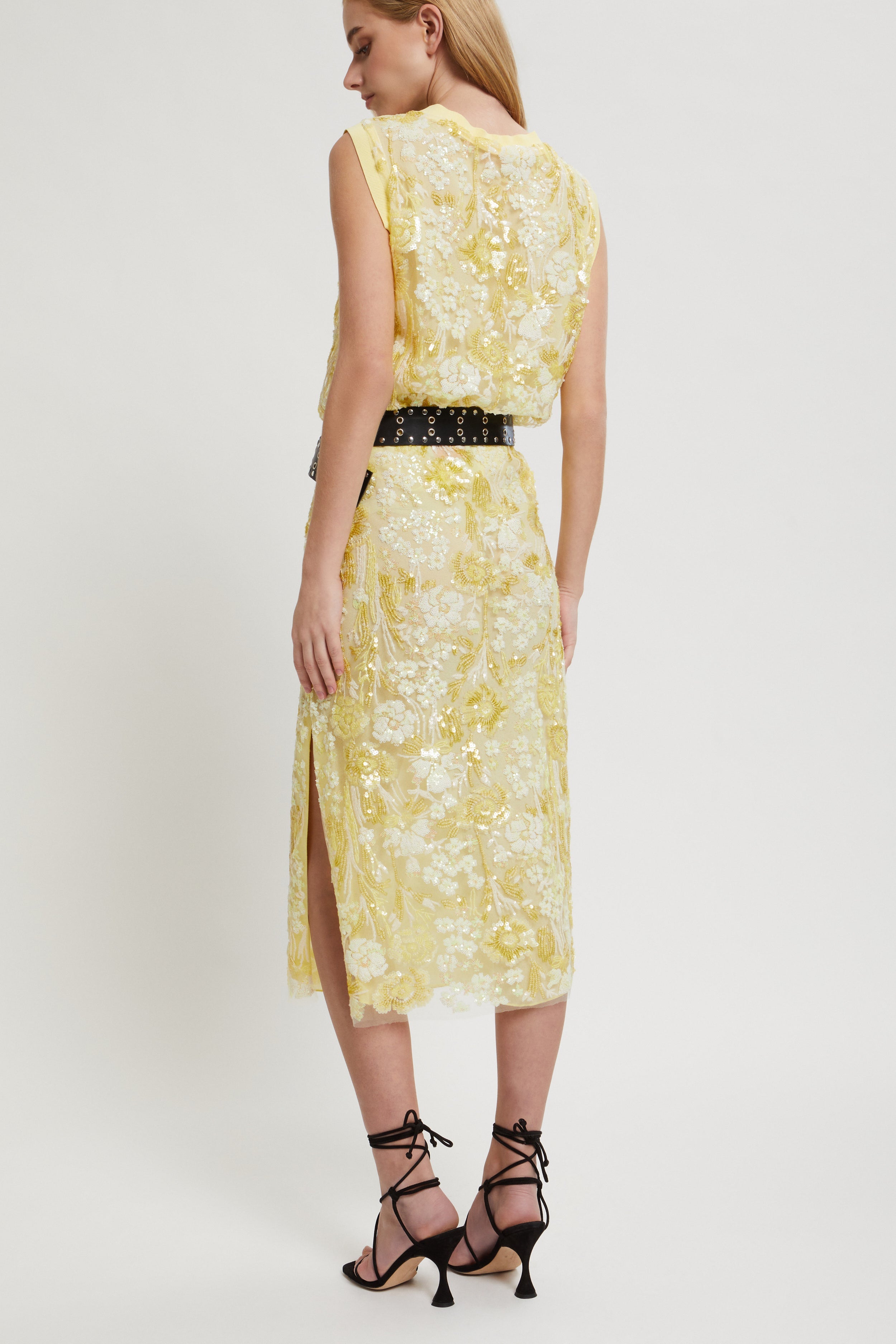 Image of SKIRT WITH SEQUINED FLOWERS