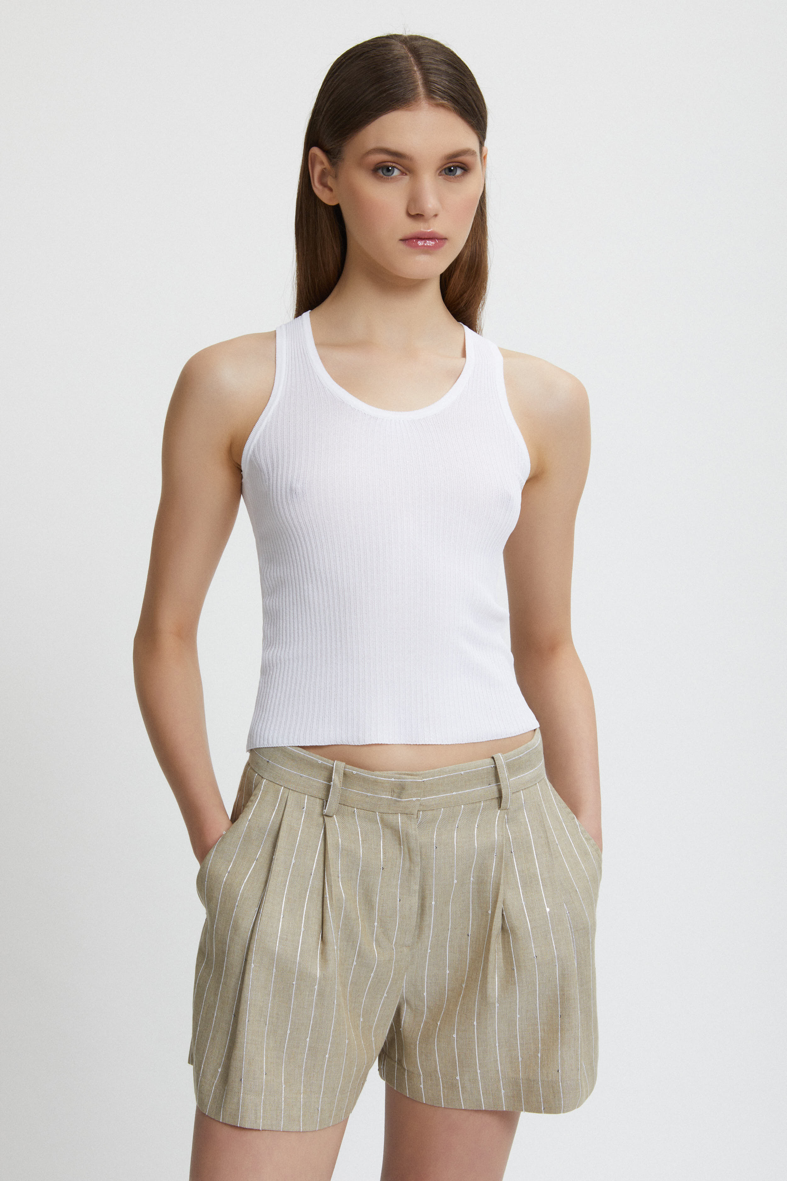 Image of RIB KNITTED VEST