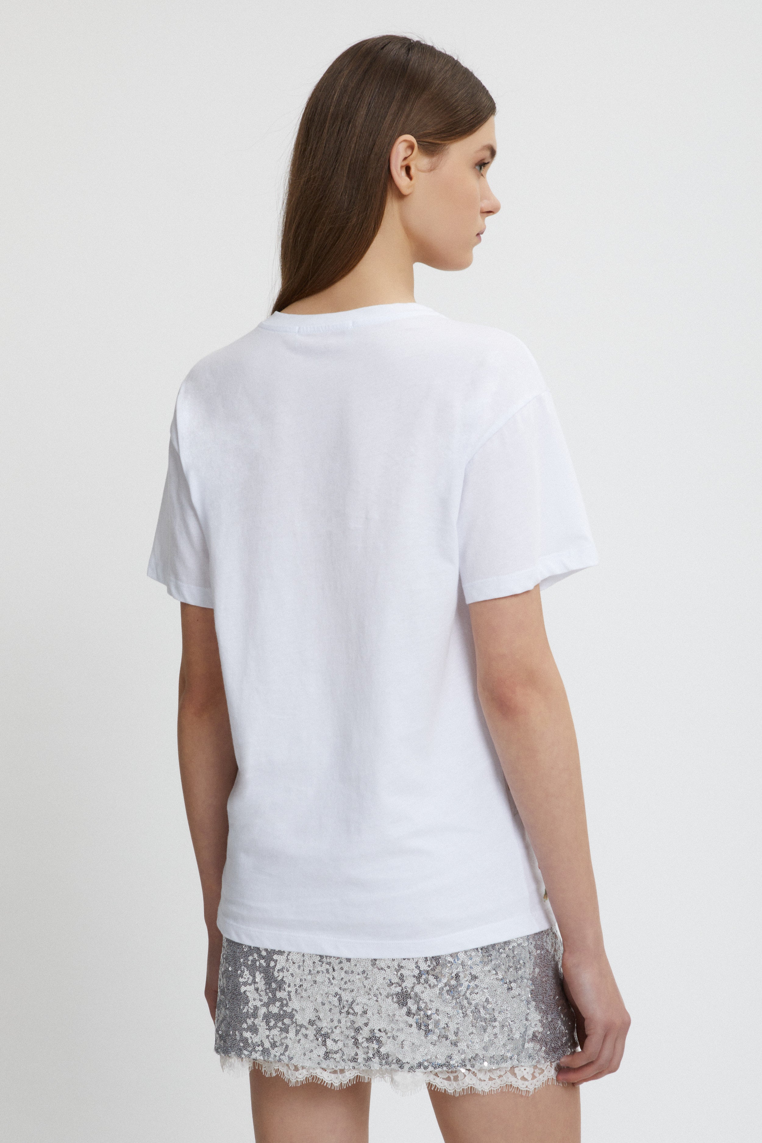 Image of PRINTED FLORAL T-SHIRT WITH LOGO