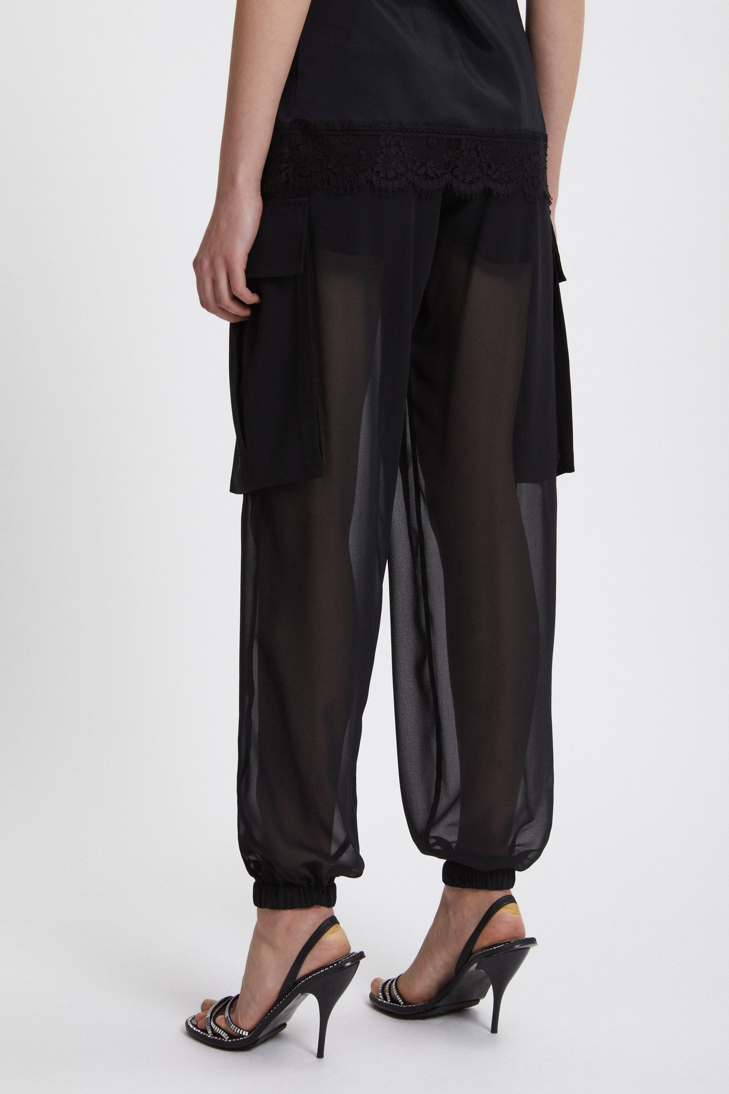 Image of PANTALONE CARGO IN GEORGETTE