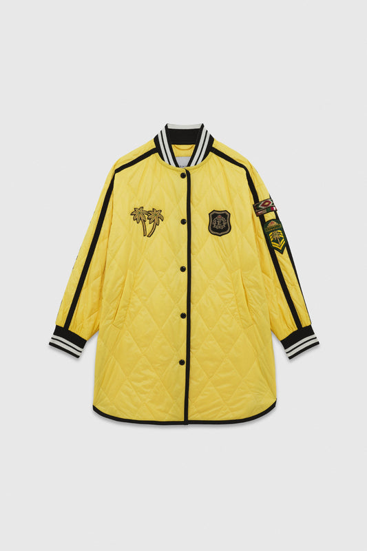 BOMBER TRAPUNTATO CON BORDI IN MAGLIA