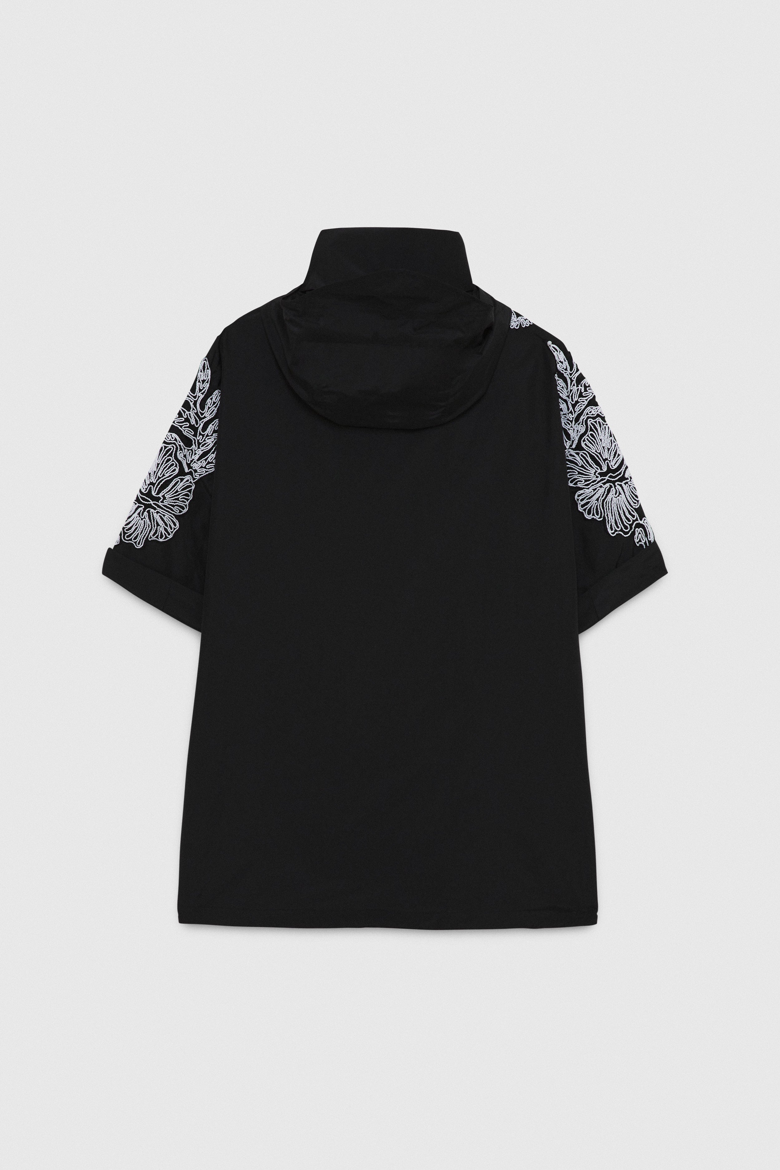 PARKA TASCONATO IN TAFFETAS CON RICAMO