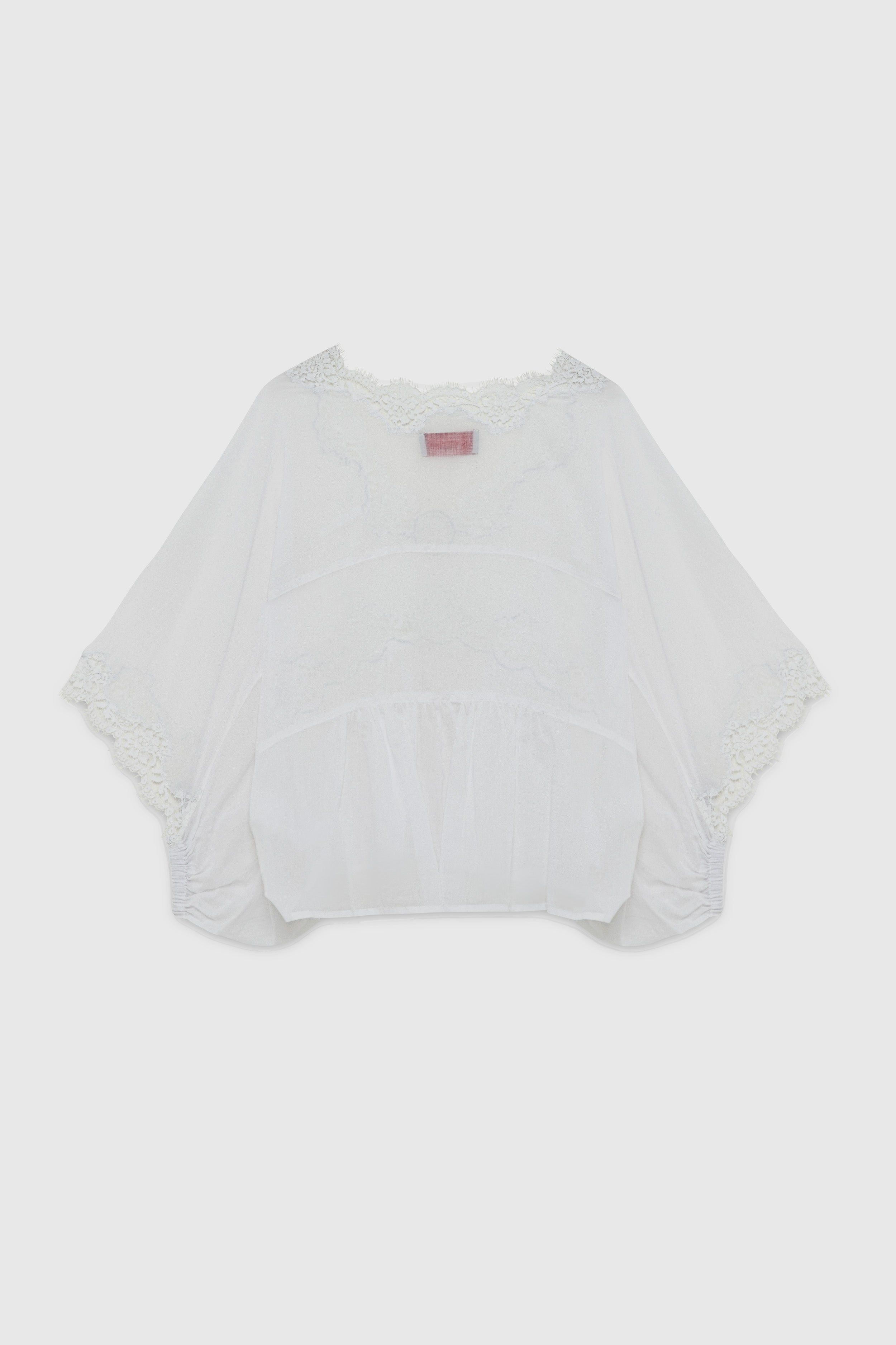 BLUSA IN MUSSOLA CON PIZZO