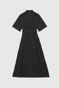 Image of POPLIN SHIRT-DRESS WITH LACE AND BELT