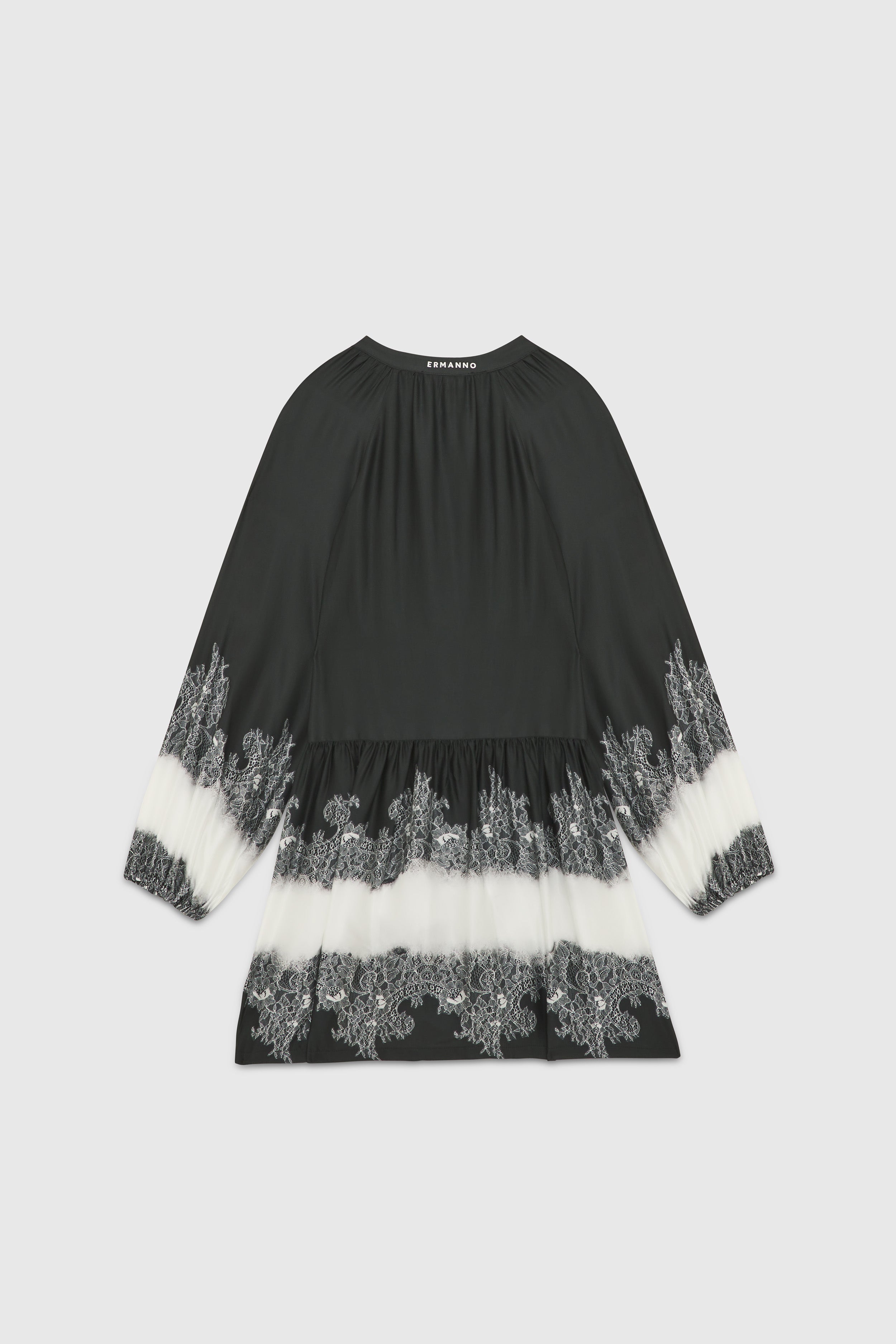 ABITO CORTO IN RASO STAMPATO