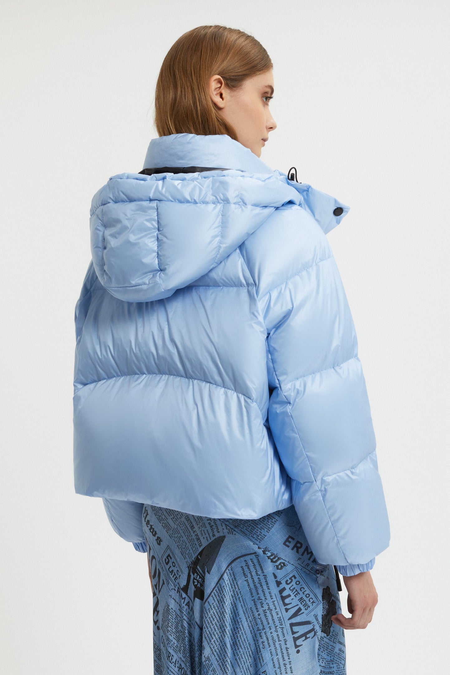 CROPPED BICOLOR DOWN JACKET