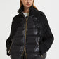 DOWN JACKET WITH KNITTED SLEEVES