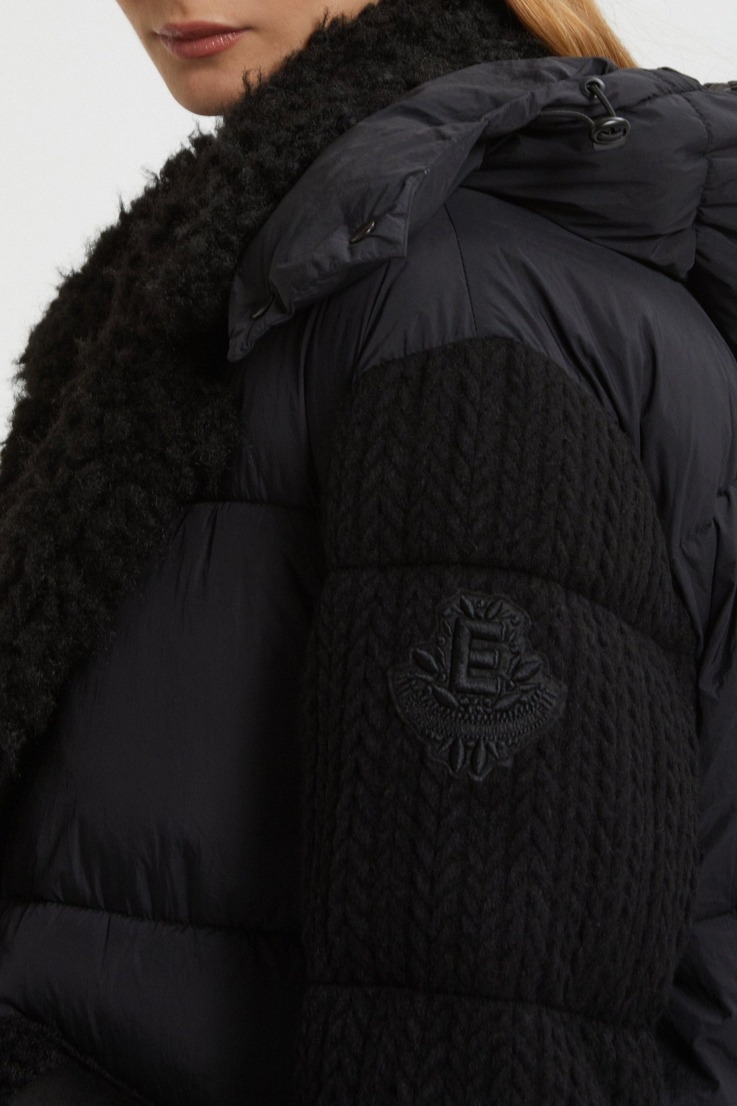 PADDED JACKET WITH ECO-SHEEPSKIN INSERTS