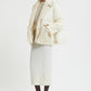 PADDED JACKET WITH ECO-SHEEPSKIN INSERTS