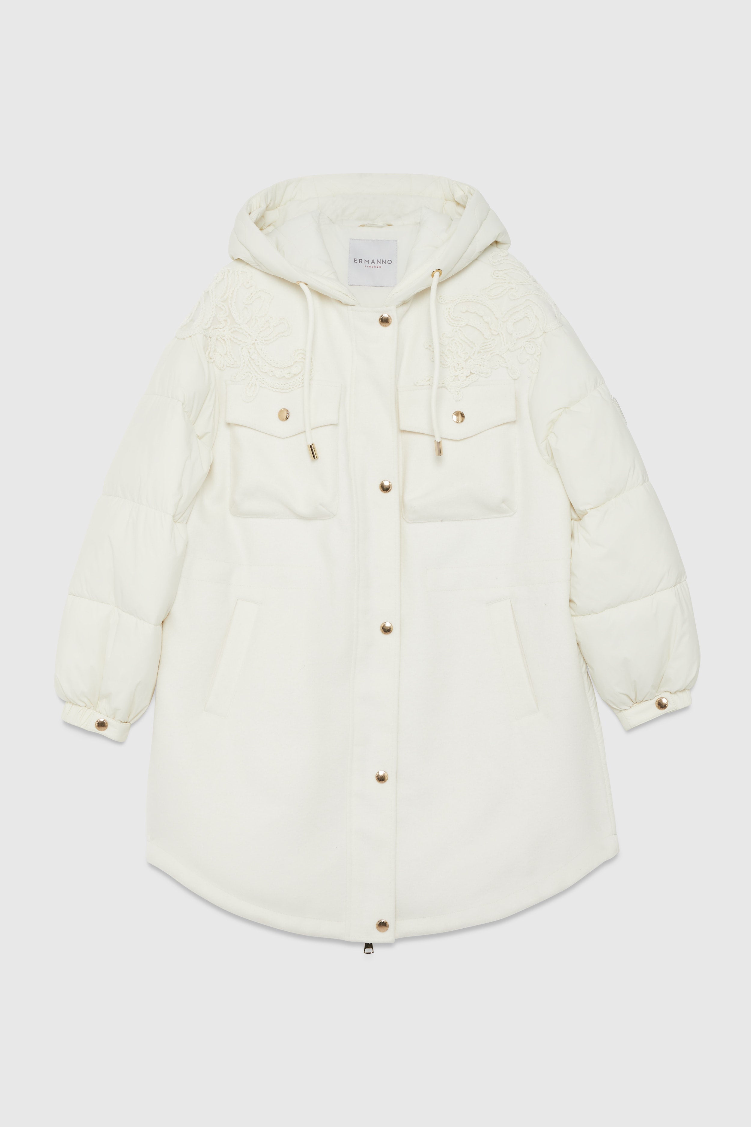 PARKA EN TISSU DOUBLE ET NYLON