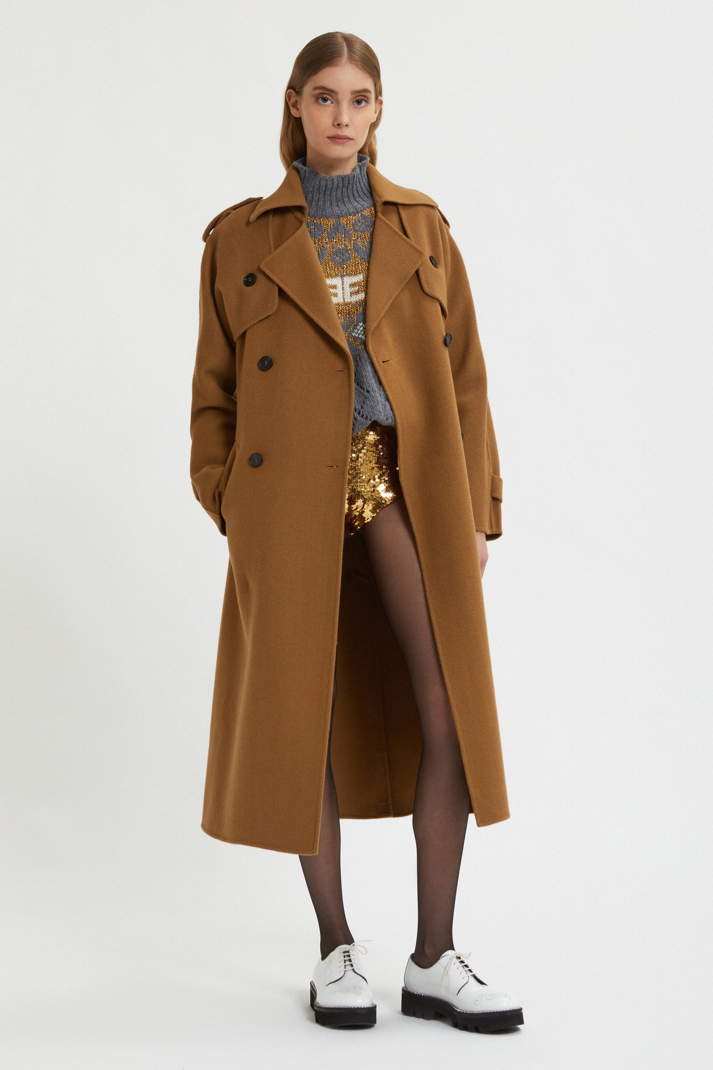 DOUBLE- BREASTED TRENCH COAT