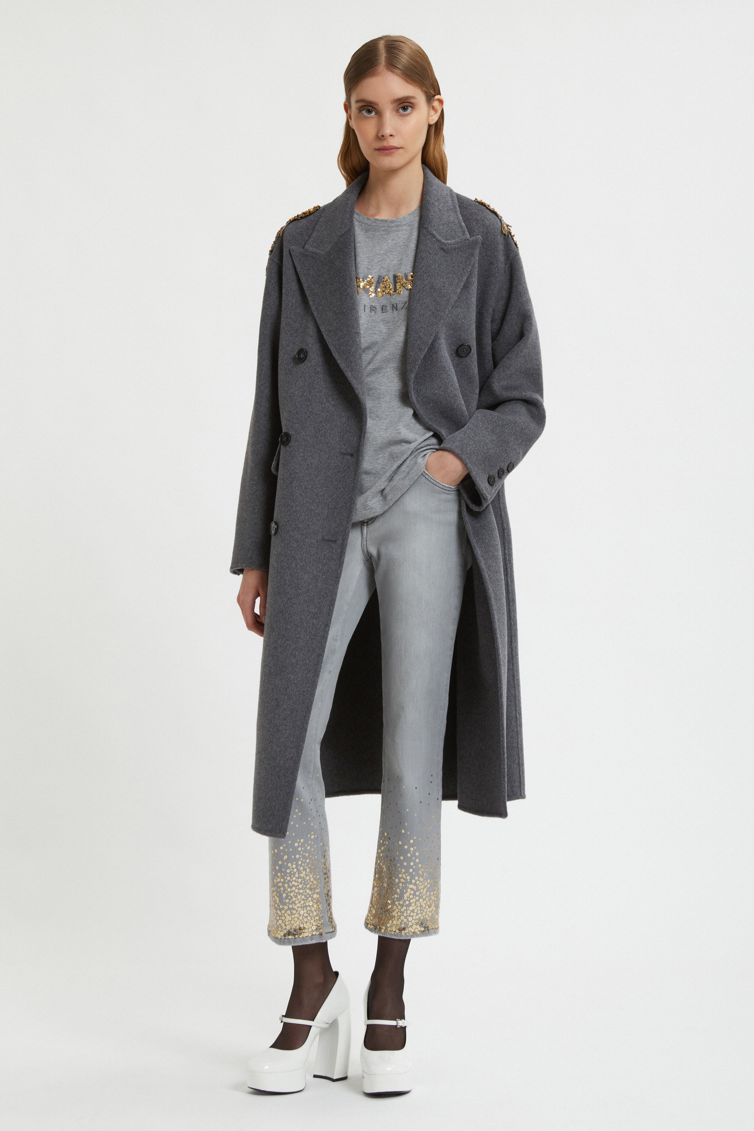 Image of CAPPOTTO DOUBLE CON SPALLINE GIOIELLO