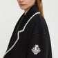 DOUBLE-BREASTED JACKET WITH EMBROIDERED TRIM