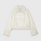 ECO SHEEPSKIN JACKET WITH EMBROIDERED SLEEVES