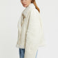 BLOUSON EN MOUTON ECOLOGIQUE AVEC MANCHES BRODES