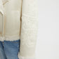 ECO SHEEPSKIN JACKET WITH EMBROIDERED SLEEVES