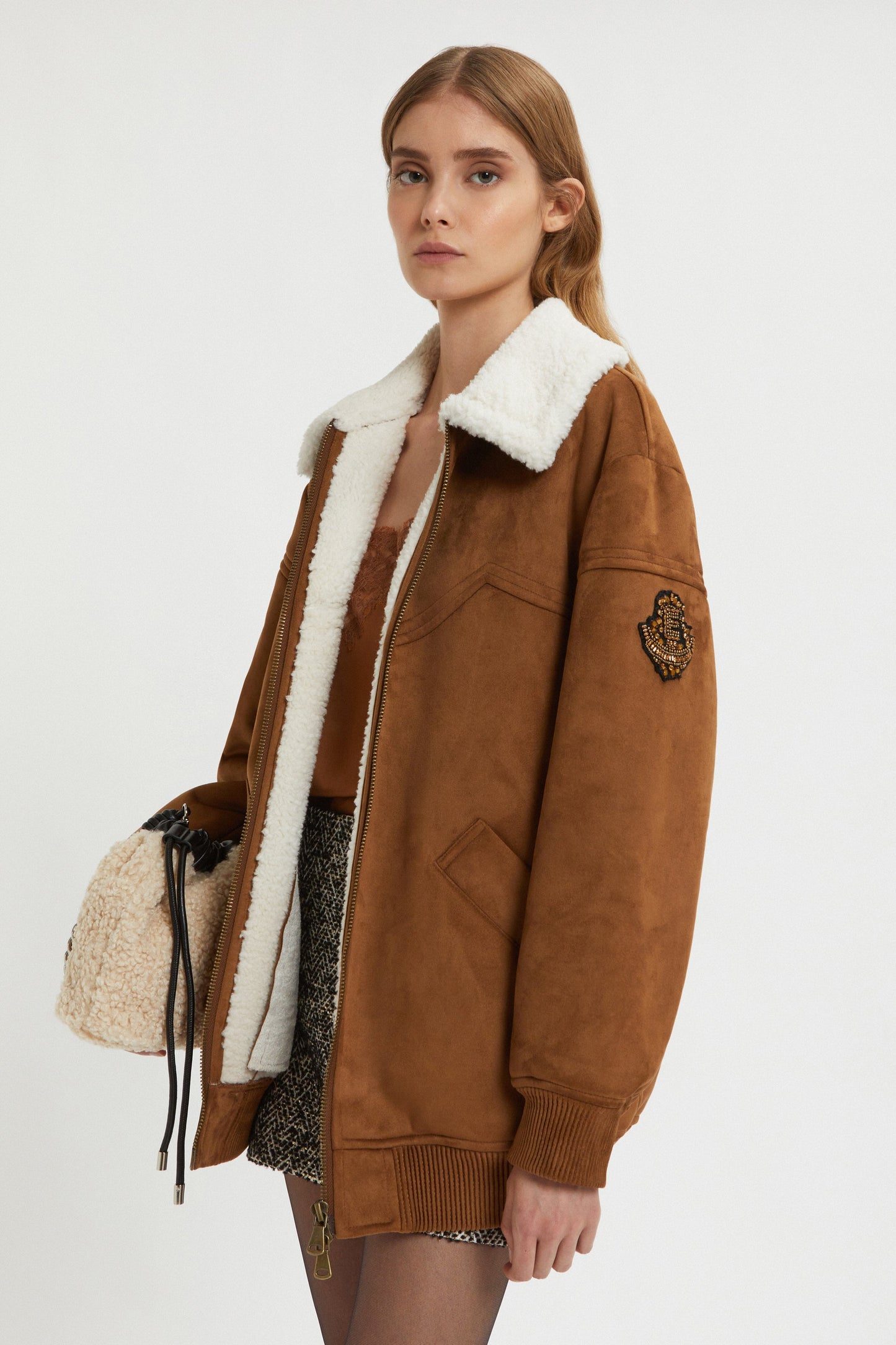 ECO-SUEDE SHEEPSKIN JACKET