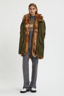 Image of PARKA WITH DETHACHABLE INNER FOX WAISTCOAT