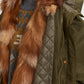 PARKA WITH DETHACHABLE INNER FOX WAISTCOAT