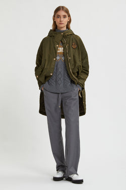 Image of PARKA WITH DETHACHABLE INNER FOX WAISTCOAT