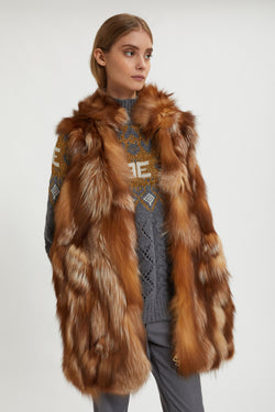 Image of PARKA WITH DETHACHABLE INNER FOX WAISTCOAT