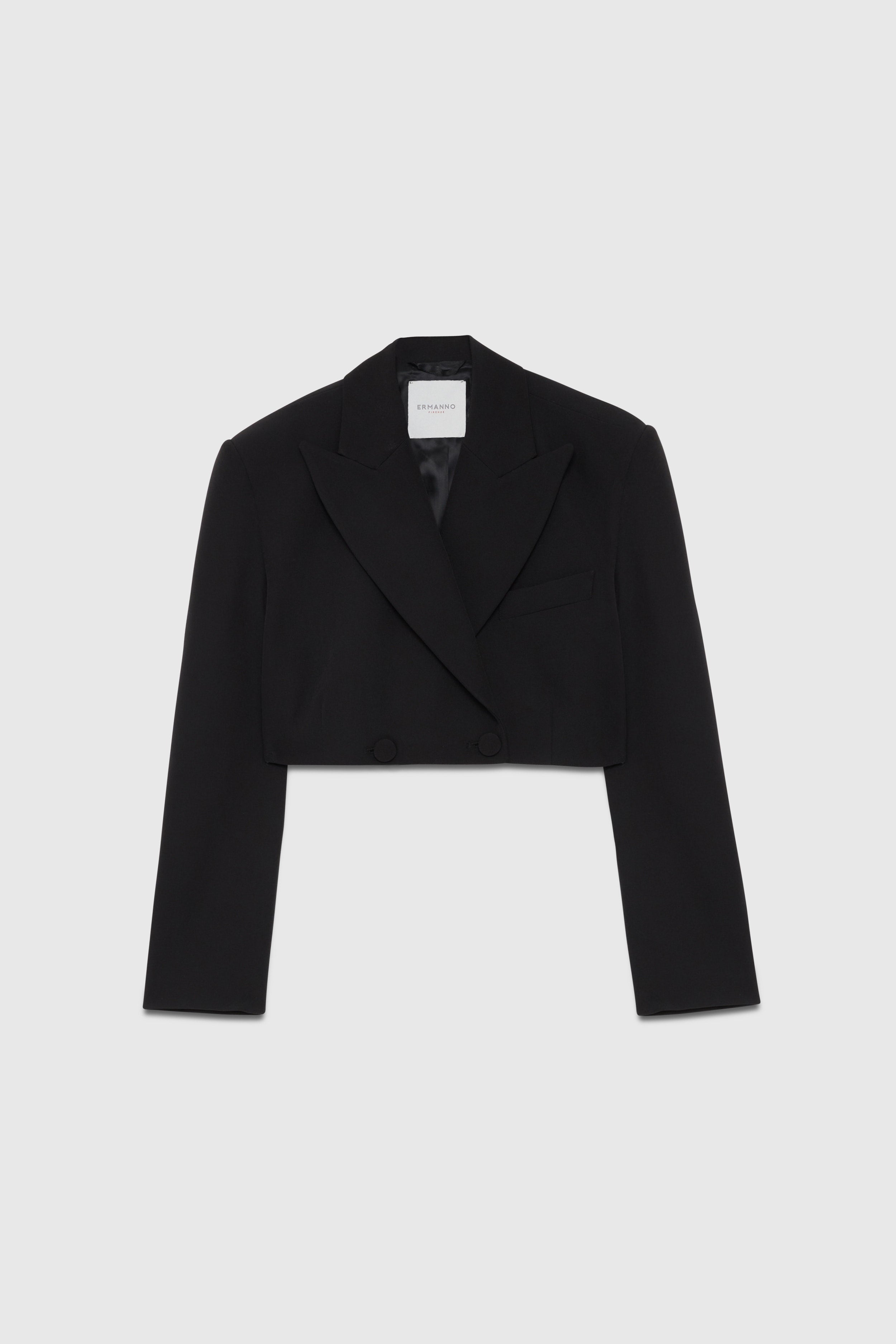 CROPPED DOUBLE-BREASTED BLAZER