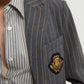 PINSTRIPE BLAZER WITH PATCH