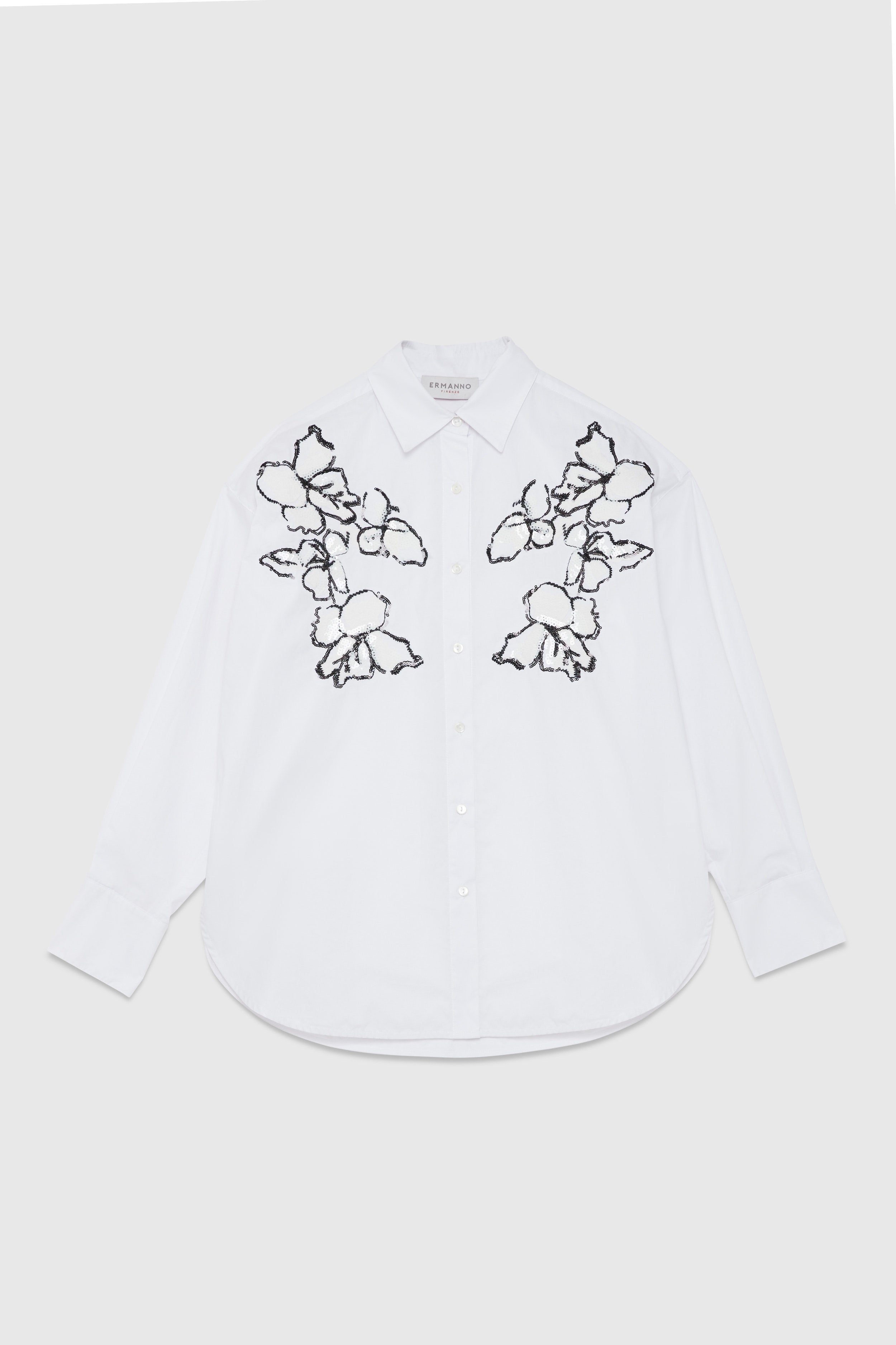 CHEMISE AVEC BRODERIE EN PAILLETTES – ERMANNO FIRENZE CHEMISE AVEC BRODERIE EN PAILLETTES – ERMANNO FIRENZE