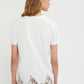 T-SHIRT WITH LACE AND SEQUINS