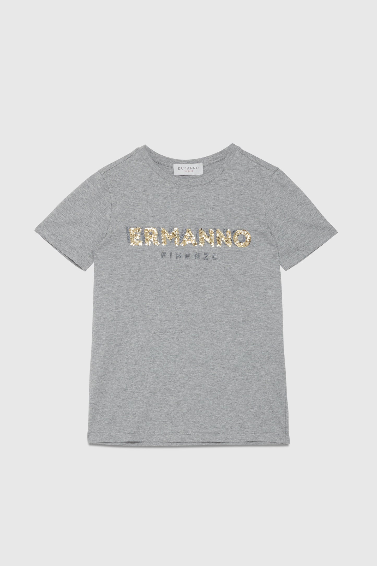 EMBROIDERED LOGO T-SHIRT WITH SEQUINS