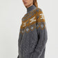 JACQUARD SWEATER WITH GOLD LUREX DETAILS