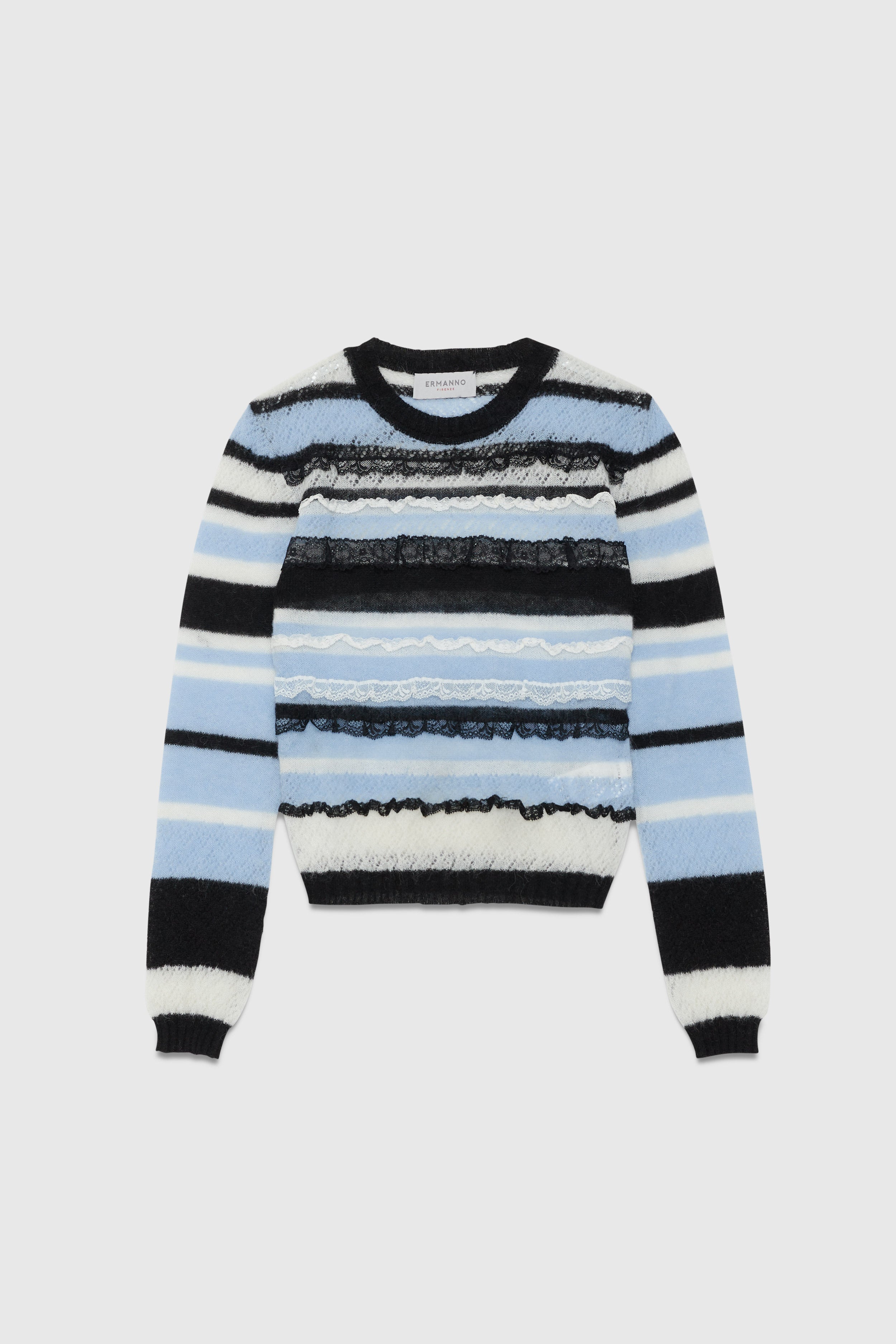 Image of MAGLIA A RIGHE CON PIZZI VALENCIENNES