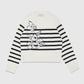 STRIPED SWEATER WITH SEQUINS EMBROIDERED