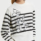 STRIPED SWEATER WITH SEQUINS EMBROIDERED