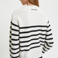 STRIPED SWEATER WITH SEQUINS EMBROIDERED