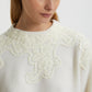 SWEATER WITH LACE INSERT