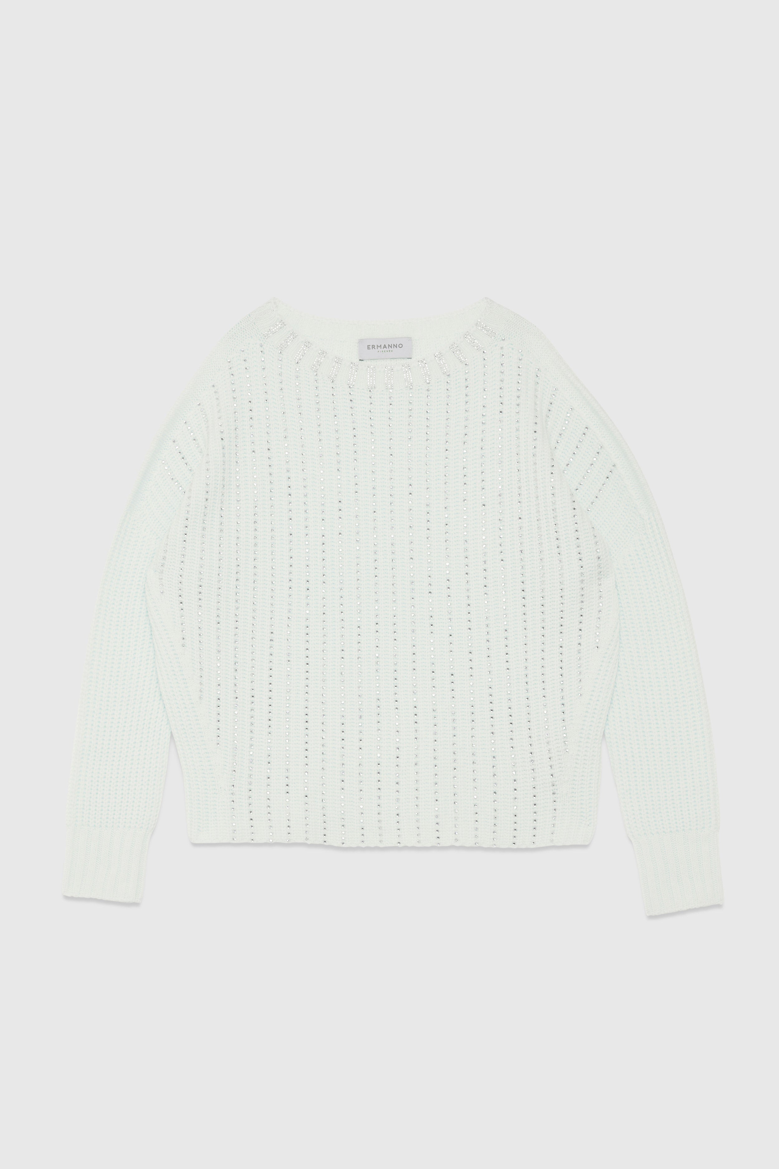 MAGLIA A COSTE CON CRISTALLI