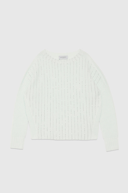 MAGLIA A COSTE CON CRISTALLI