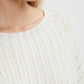 RIBBED-KNIT SWEATER WITH RHINESTONES