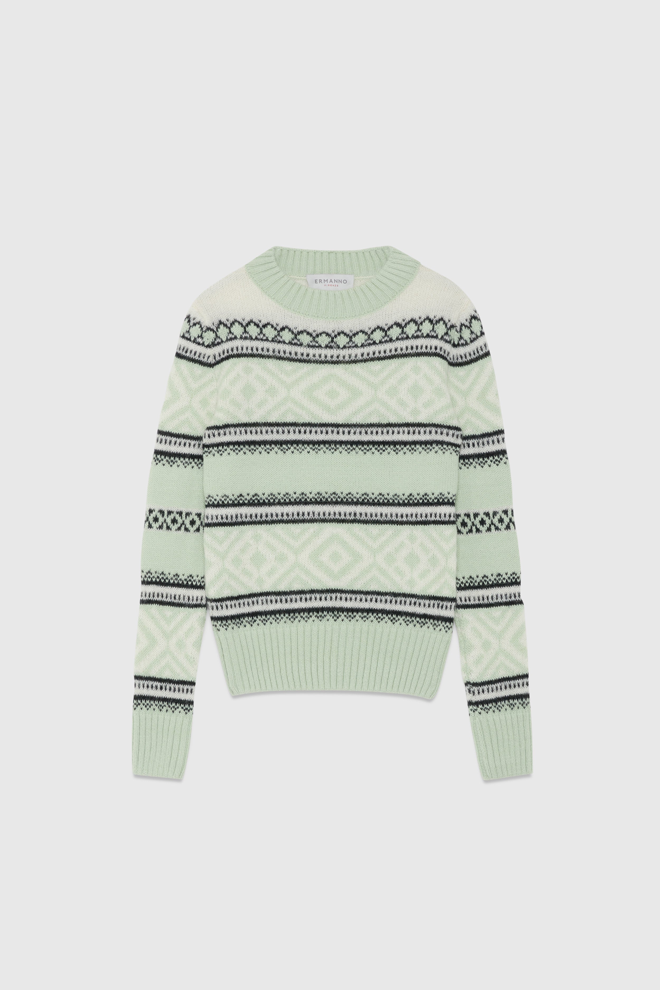 SWEATER WITH GEOMETRIC PATTERNS