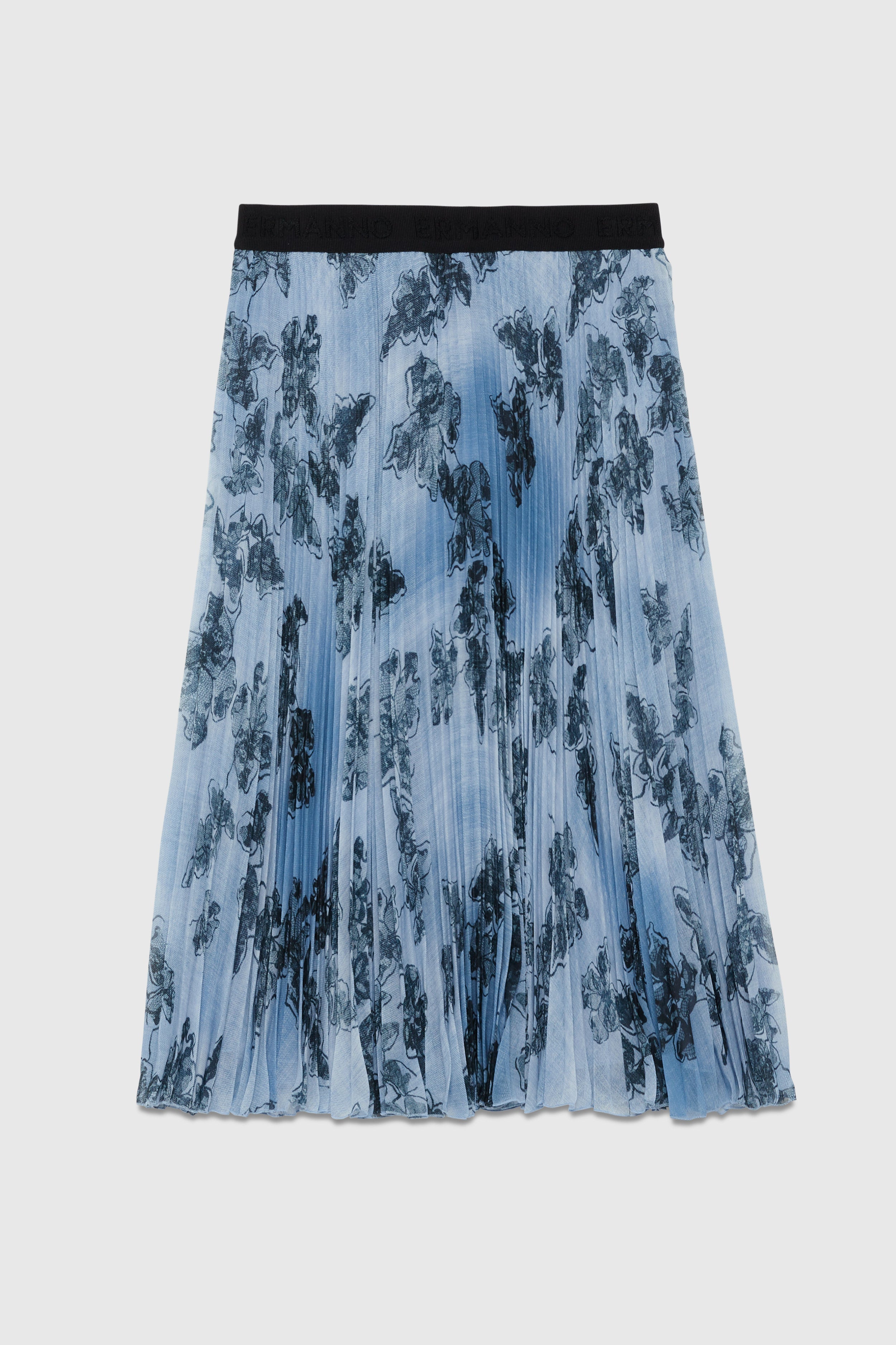 PLEATED PRINTED SKIRT