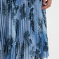 PLEATED PRINTED SKIRT