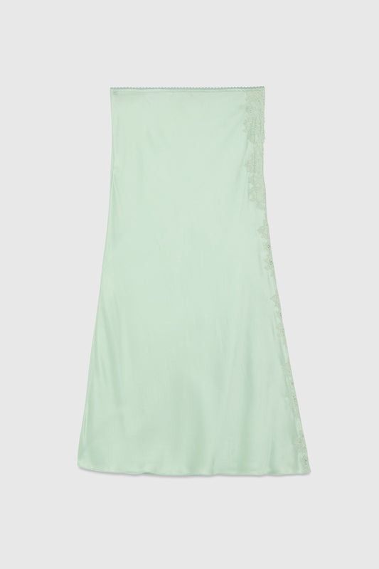 SATIN MIDI SKIRT WITH SIDE VENT