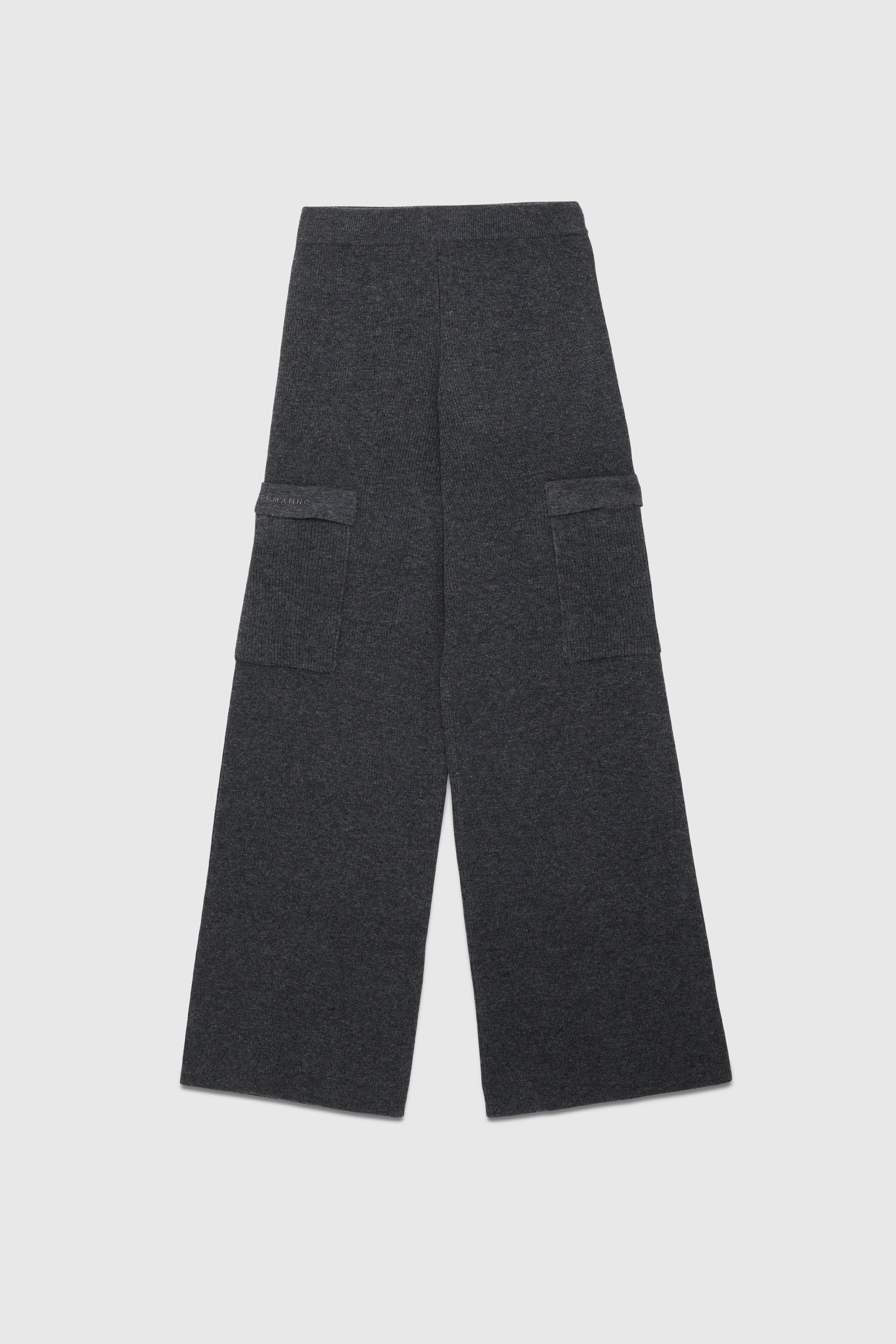 PANTALON CARGO EN MAILLE COTELÉ