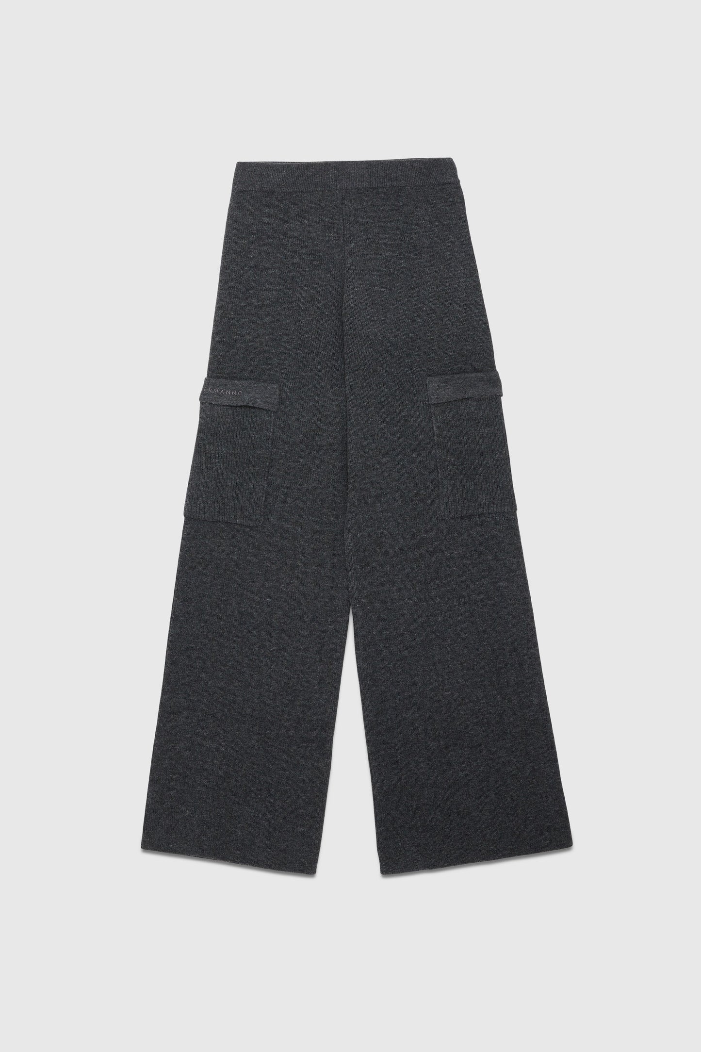 RIBBED-KNIT CARGO PANTS