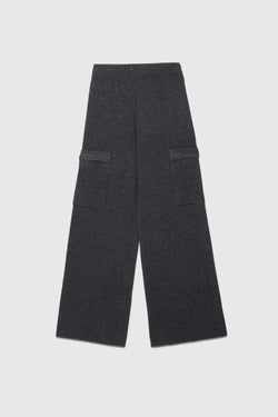 Image of PANTALON CARGO EN MAILLE COTELÉ